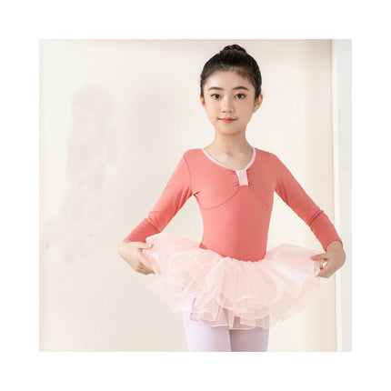 Long Sleeve Dance Ballet Tutu Leotard Ballerina Outfit for Girls Toddler