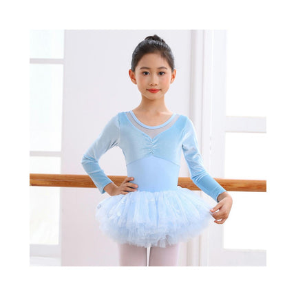 Ballet Dress for Girls,Toddler Dance Leotard with Tutu Skirt Long Sleeve Ballerina Outfit