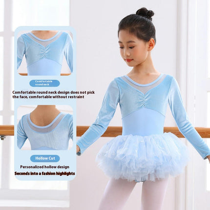 Ballet Dress for Girls,Toddler Dance Leotard with Tutu Skirt Long Sleeve Ballerina Outfit