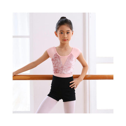 2 Pack Ballet Leotard for Girls Toddler Ballet with Skirt Dance Dress Short Sleeve Tutu