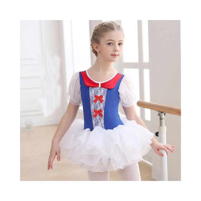 Children's Dancewear Female Princess Practice Dress Ballet Bubble Sleeve Puffy Skirt