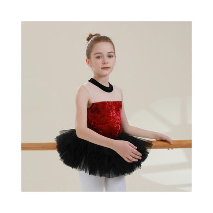 Sleeve Glitter Dance Ballet Tutu Leotard Ballerina Outfit for Girls Toddler