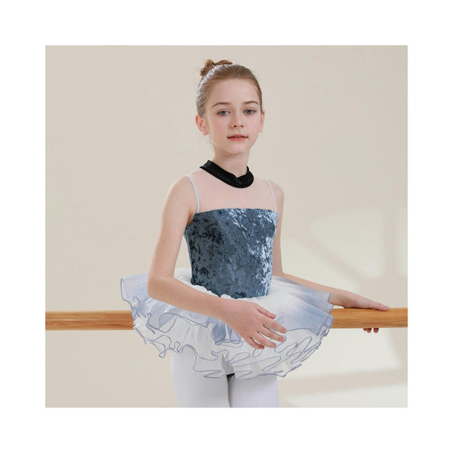 Sleeve Glitter Dance Ballet Tutu Leotard Ballerina Outfit for Girls Toddler