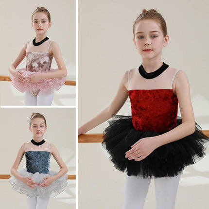 Sleeve Glitter Dance Ballet Tutu Leotard Ballerina Outfit for Girls Toddler