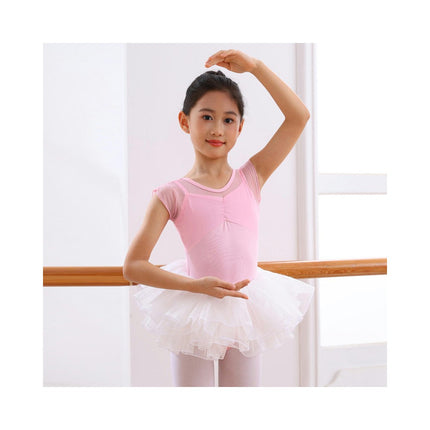 Children's Short Sleeve Dance Leotard Ballet Costume Backless Ballet Leotard