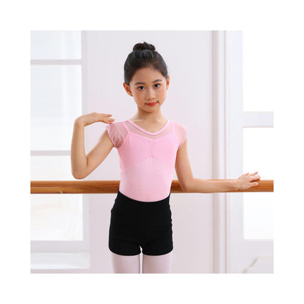 Children's Short Sleeve Dance Leotard Ballet Costume Backless Ballet Leotard