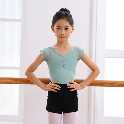 Children's Short Sleeve Dance Leotard Ballet Costume Backless Ballet Leotard