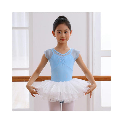 Children's Short Sleeve Dance Leotard Ballet Costume Backless Ballet Leotard