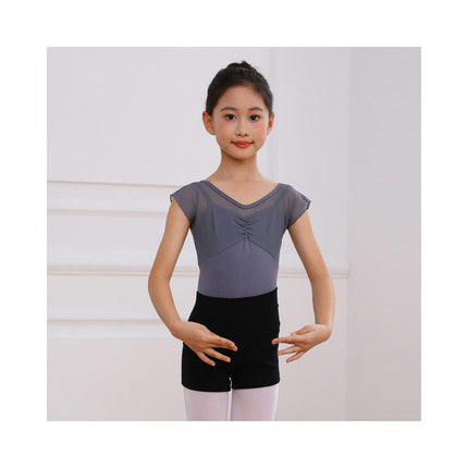 Children's Short Sleeve Dance Leotard Ballet Costume Backless Ballet Leotard