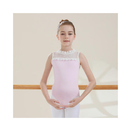 Girls Ballet Leotard Sleeveless Lace Dancewear Ballet Skirt Ballerina Costume