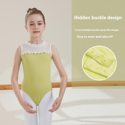 Girls Ballet Leotard Sleeveless Lace Dancewear Ballet Skirt Ballerina Costume