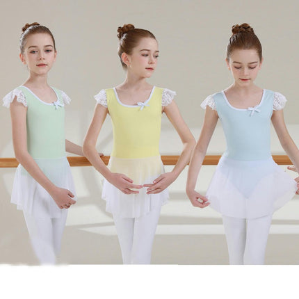 Girls' Ballet Dress Leotards, Ballerina Dance Dress Ballet Leotards with Skirt Model A