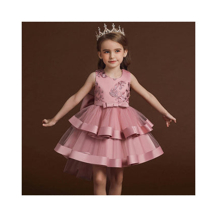 Flower Girl Dress Elegant Party Ball Gowns Vintage Pageant Princess Formal Dress-A1