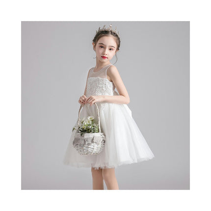 Girls Tulle Gowns Princess Dresses Embroidered Beaded Party Birthday Dresses