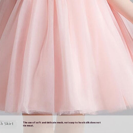 Girls Tulle Gowns Princess Dresses Embroidered Beaded Party Birthday Dresses