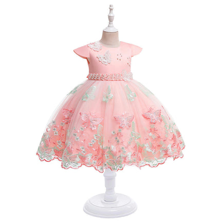 Children Butterfly Princess Dresses Flower Girl Holiday Dresses Birthday Party Prom Dresses