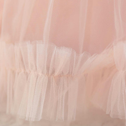 Children's Weekend Dress Bowknot Princess Dress Wedding Bubble Sleeve Tutu