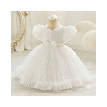 Baby Girl Star Tulle Princess Dresses Toddler Birthday Party Banquet Bubble Sleeve Dre