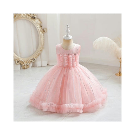 Baby Girl Sequins Tulle Dress Baby Birthday Party Dress Tutu Dresses for Toddler Girls