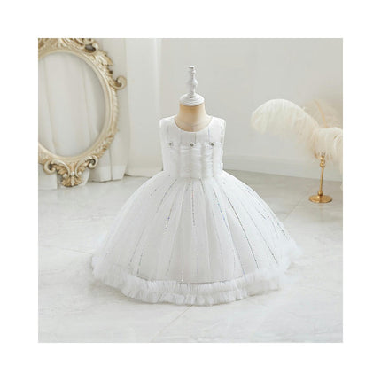 Baby Girl Sequins Tulle Dress Baby Birthday Party Dress Tutu Dresses for Toddler Girls