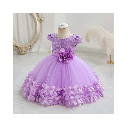 Girls Flowers Dress Birthday Party Banquet Flower Ballet Embroidered Princess Dresses