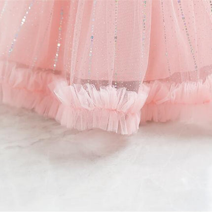 Baby Girl Sequins Tulle Dress Baby Birthday Party Dress Tutu Dresses for Toddler Girls