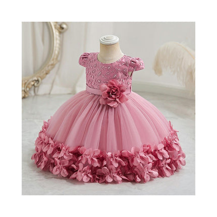 Girls Flowers Dress Birthday Party Banquet Flower Ballet Embroidered Princess Dresses