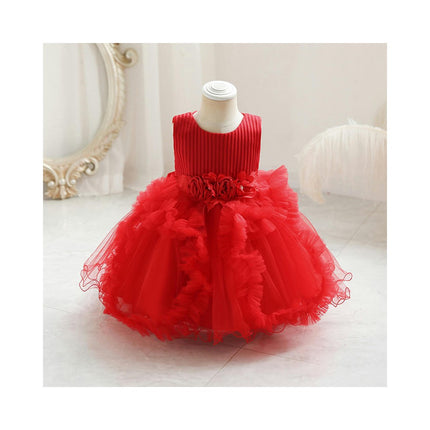 Baby Girl Floral Princess Dresses Girls Dresses Birthday Party Lace Dresses