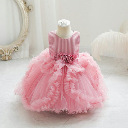 Baby Girl Floral Princess Dresses Girls Dresses Birthday Party Lace Dresses