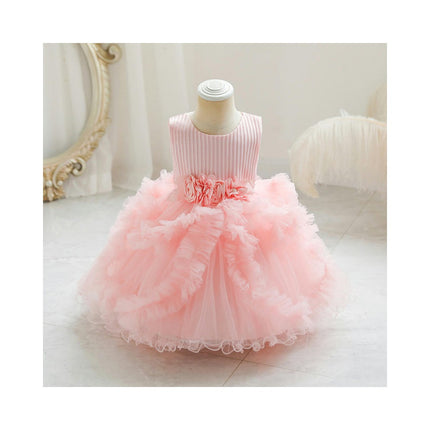 Baby Girl Floral Princess Dresses Girls Dresses Birthday Party Lace Dresses