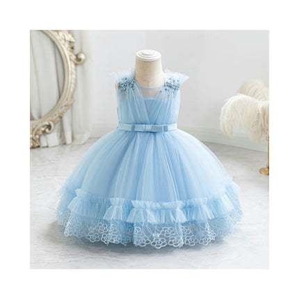 Baby Girl Tulle Dress Baby's Birthday Party Tutu Princess Dress for Weekend