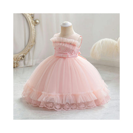 Baby Girl Lace Dress Baby Birthday Party Tutu Tulle Princess Dresses