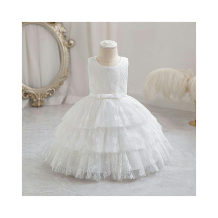 Baby Girl Lace Embroidery Dress Party Wedding Cute Cake Skirt