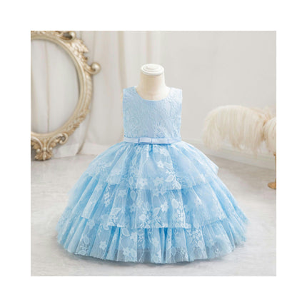 Baby Girl Lace Embroidery Dress Party Wedding Cute Cake Skirt