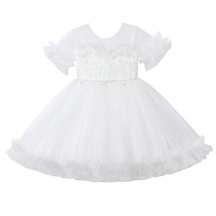 Girls Flower Dress Baby Wedding Bridesmaid Birthday Party Ballet Tulle Princess Dress