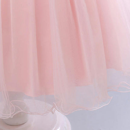 Kids Dresses Party Beaded Princess Dress Tulle Flower Girl Wedding Dress