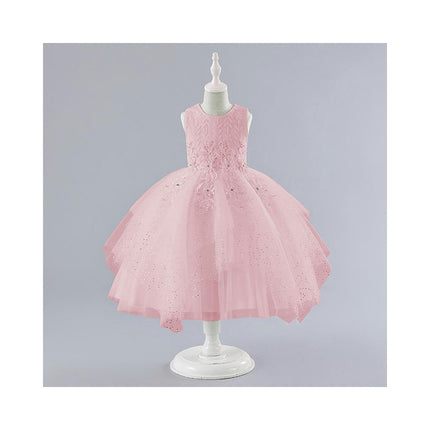 Baby Girls Pageant Lace Sequins Embroidery Dresses Toddler Formal Dress