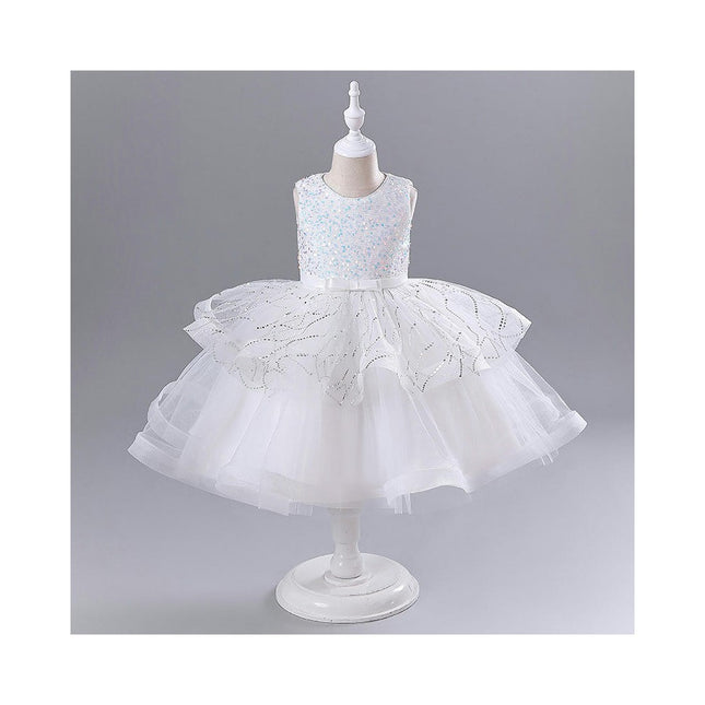 Flower Girl Sequin Dresses Wedding Bridesmaid Party Dresses Holiday Kids Pageant Dresses