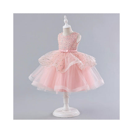 Flower Girl Sequin Dresses Wedding Bridesmaid Party Dresses Holiday Kids Pageant Dresses