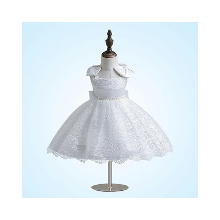 Princess Dress Sling Dress Bowknot Baby Weekend Birthday Wedding Children's Dresses