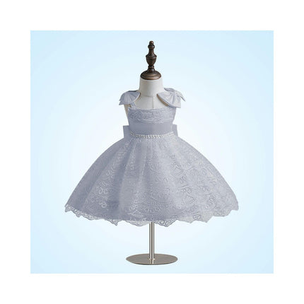 Princess Dress Sling Dress Bowknot Baby Weekend Birthday Wedding Children's Dresses