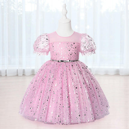 Baby Flower Girls Sparkle Tulle Tutu Dress Baptism Christening Outfit Special Occasion Birthday Dresses