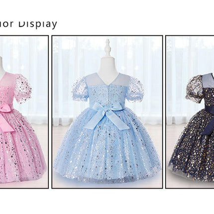 Baby Flower Girls Sparkle Tulle Tutu Dress Baptism Christening Outfit Special Occasion Birthday Dresses