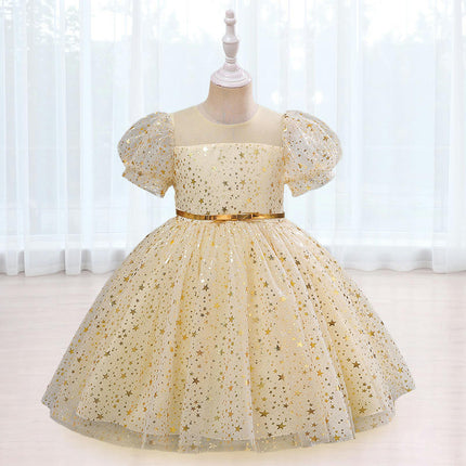 Baby Flower Girls Sparkle Tulle Tutu Dress Baptism Christening Outfit Special Occasion Birthday Dresses