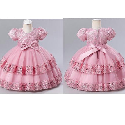 Baby Girls Dress Toddler Party Dress Cute Church Baptism Birthday Party Formal Dress