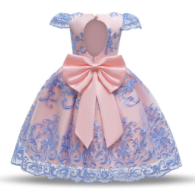 Girls' Tulle Flower Princess Wedding Dress for Toddler and Baby Girl