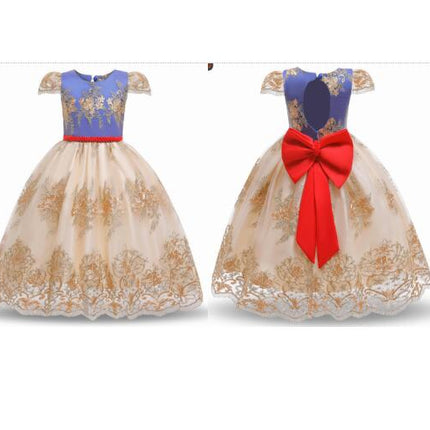 Girls' Tulle Flower Princess Wedding Dress for Toddler and Baby Girl