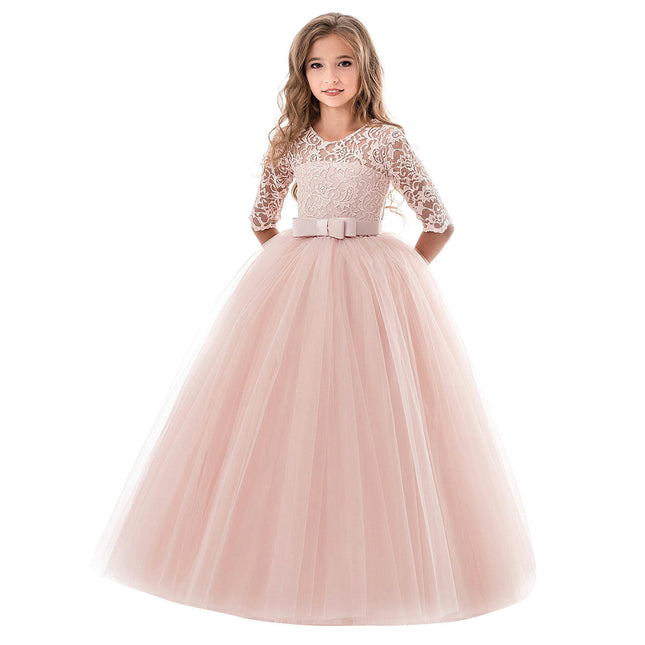 Girls Embroidery Prom Gowns Luxury Wedding Birthday Party Princess Long Dress