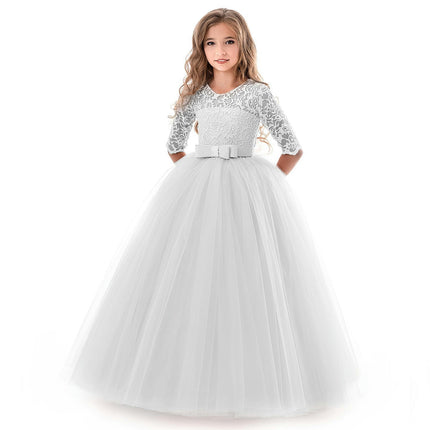 Girls Embroidery Prom Gowns Luxury Wedding Birthday Party Princess Long Dress