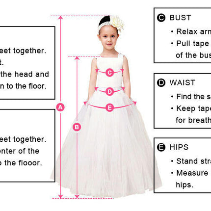 Gold Lace Flower Girls Pageant Dresses Long Puffy Prom Tulle Ball Gown-A1